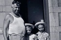 Paul, Sr. looks like he's been busy in his workshop, and Pat and Joanne back home from Sunday School, circa1939.