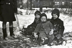 Pat, Charles, Tom and Paul, Jr., 5604 S. Dorchester, Chicago, circa 1944.