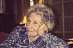 Gwendolyn Bernice Knaggs Angell, born Nov. 21, 1912.  Died Dec.5, 1997.  Photographed at the Jackson st. house, circa 1970.