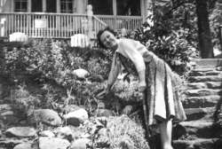 Gwen Angell at the big house in Lake Geneva.  Circa 1963
