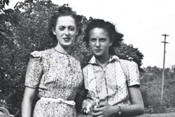 Georgia and girlfriend. Lake Geneva 1939