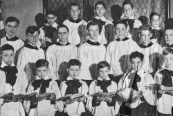 Trinity Church Choir at 26th and Michigan Ave. - 1939.  Bill Hale is circled.  Circa 1939