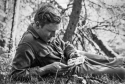 Bill Hale in Germany during World War II, 1945