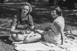 Georgia and friend, circa 1950