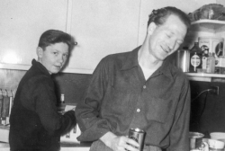 Paul Jr. and John Thelin, Woodlawn house, circa 1956