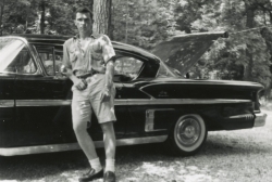 Tom with the 1958 Chevy Impala, circa 1959.