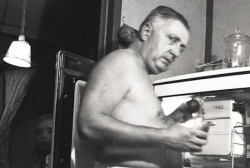 Paul Sr. in kitchen of coach house, circa 1937.